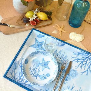 Grand plateau en melamine à poignées i