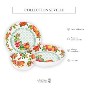 Assiette creuse mélamine seville 20 cm