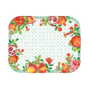 Plateau rectangulaire en mélamine grena