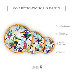 Plat de service rond en mélamine rio 35