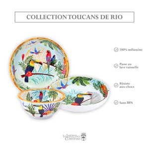 Grande assiette creuse mélamine rio 23c