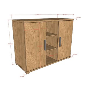 Commode vipack marron