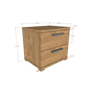 Ensemble sam - lit + chevet + armoire 2p