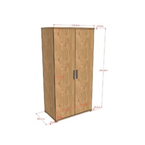 Ensemble sam - lit + chevet + armoire 2p