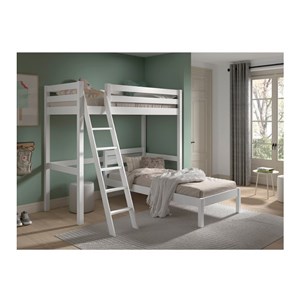 Pino blanc mezzanine 90x200 + lit simple