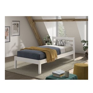 Lit pino blanc 90x200 - sommier inclus
