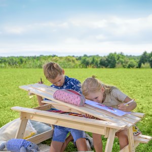 Timbela m010-1 table enfant pour le jardin - 90x90xh50 cm