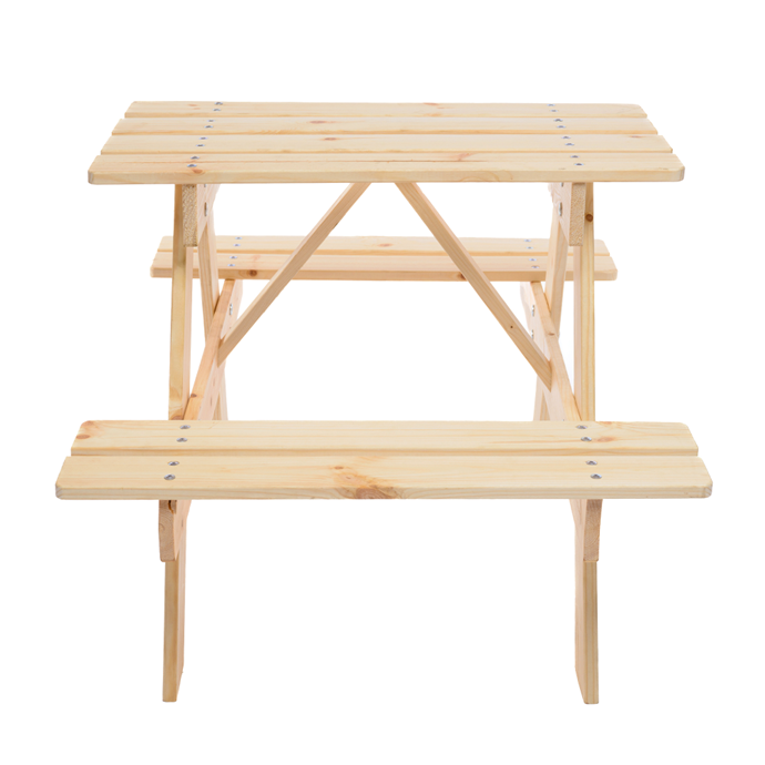 Houten kindertafel, picknicktafel voor max. 4 kinderen, met parasolgat