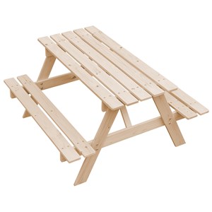 Timbela m018-1 table enfant en bois 90x90xh50 cm