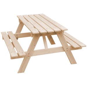 Timbela m018-1 table enfant en bois 90x90xh50 cm