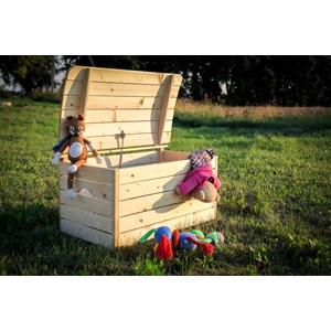 Coffre à jouets en bois pour enfants - 80 x 50 x h47 cm - timbela m034-1