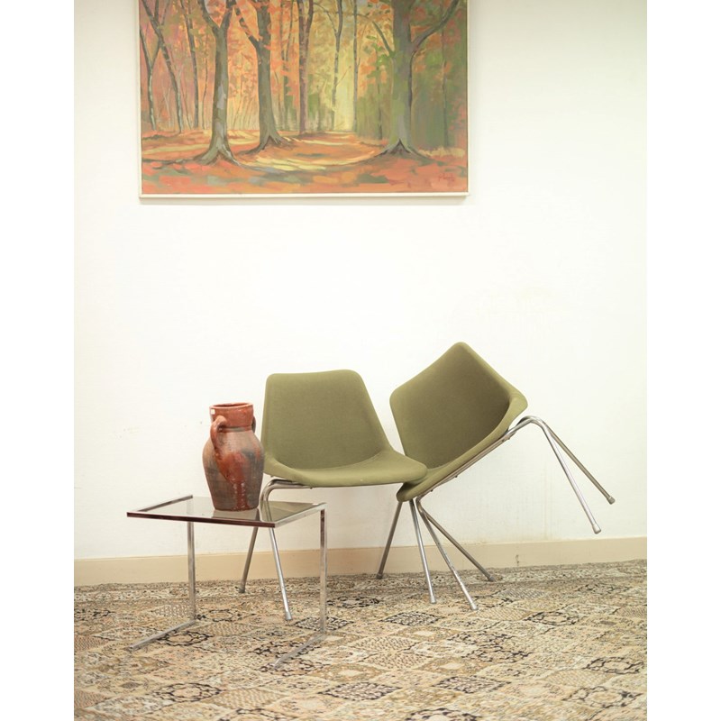 Debongout - Paires de chaises en métal n°830