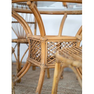 Ensemble de table et chaises en rotin n°4