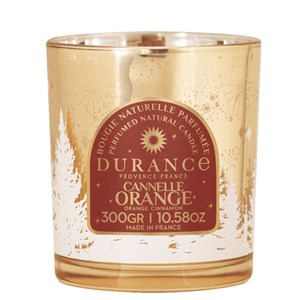 Bougie mèche en bois cannelle orange