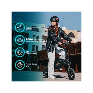 Draisienne électrique adulte e-bike 120 - 400w - autonomie jusqu'a 18 km