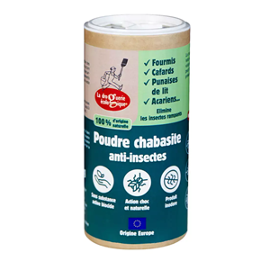 Poudre chabasite anti-insectes