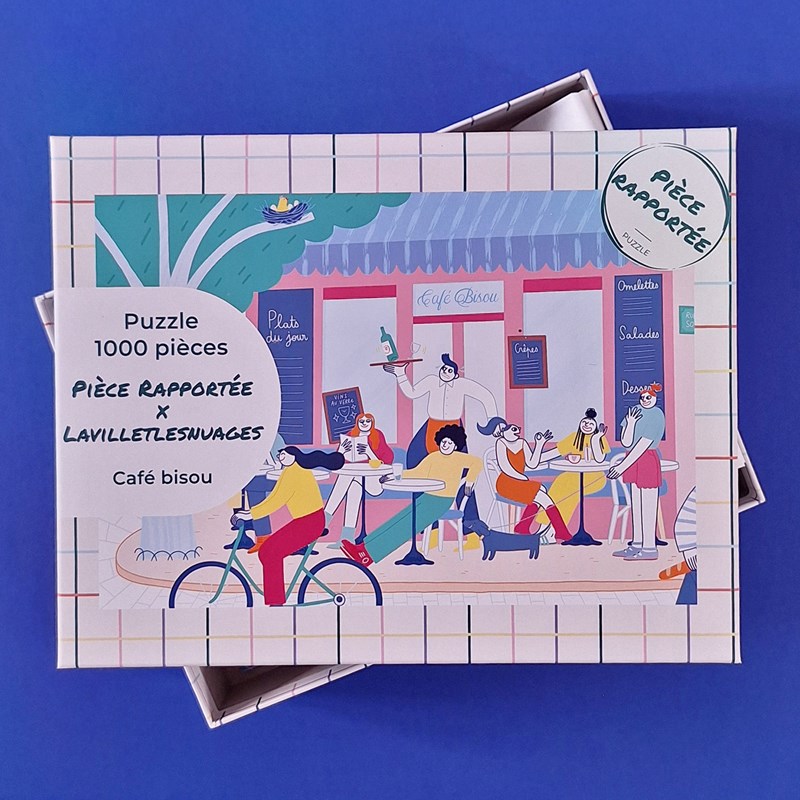 Puzzle 1000 pièces café bisou