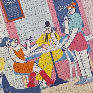 Puzzle 1000 pièces café bisou