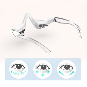Instrument de massage oculaire ems avec 3 intensités et 2 modes d'utilisation.