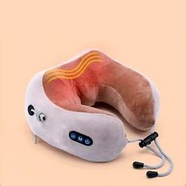 Coussin cervical de massage avec 2 modes et chaleur infrarouge.