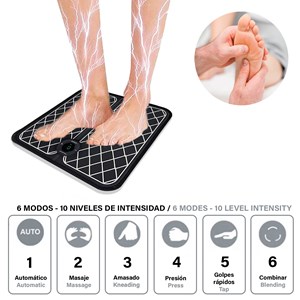 Stimulateur de pieds portable ems, avec batterie rechargeable.