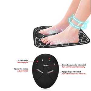Stimulateur de pieds portable ems, avec batterie rechargeable.