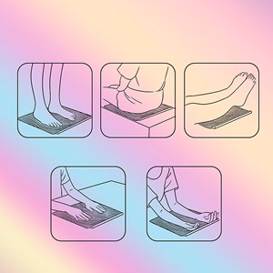 Masseur de pieds ems avec vibration pour la circulation sanguine dans les jambes