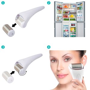 Rouleau de glace facial, instrument de massage et de soin.