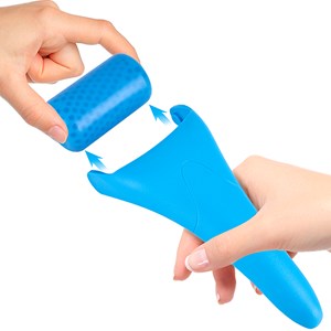 Rouleau de glace facial, instrument de massage et de soin. Tête en plastique