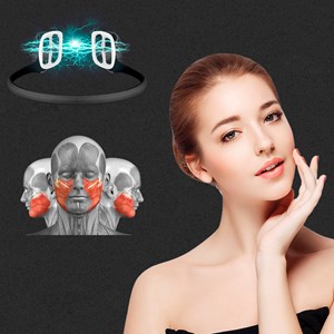Dispositif ems de électrostimulation faciale. Effet raffermissant, remodelant.
