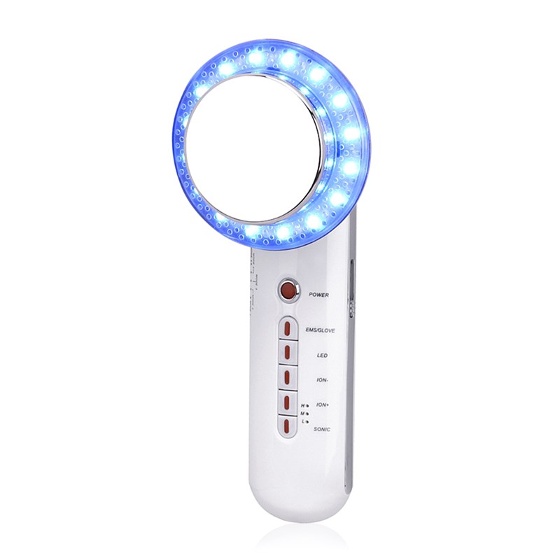 Soin de la peau 6 en 1. Instrument de beauté ultrasonique ems.