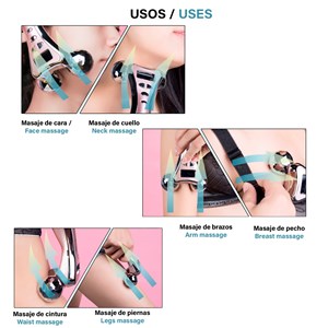 Appareil de massage facial et corporel. Fonctions de vibration, microcourants.