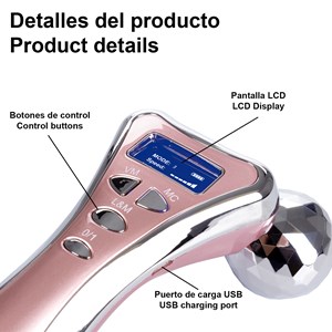 Appareil de massage facial et corporel. Fonctions de vibration, microcourants.