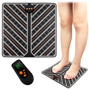 Stimulateur de pieds portable ems pliable avec télécommande.