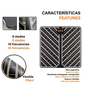 Stimulateur de pieds portable ems pliable avec télécommande.