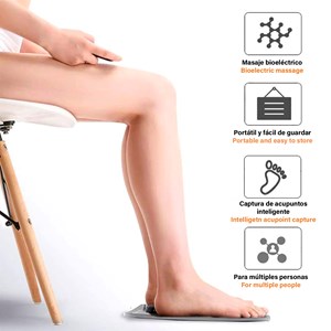 Stimulateur de pieds portable ems pliable avec télécommande.