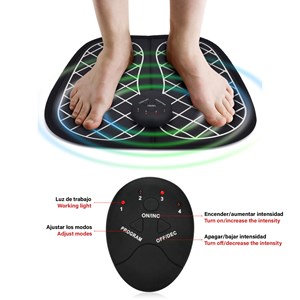 Stimulateur de pieds portable ems, avec batterie rechargeable.