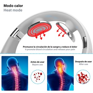 Massageur de cou intelligent avec écouteurs bluetooth 5.0.