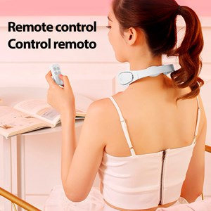 Appareil de massage intelligent pour le cou avec électrodes thermiques.