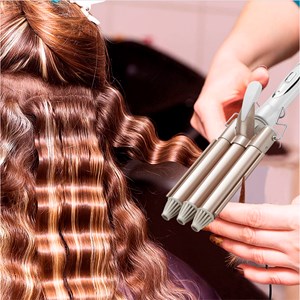 Modelateur de cheveux à 3 tubes kj-09. 45w. Température de 170 à 220 degrés.