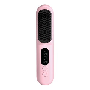 Brosse lissante électrique à ions négatifs avec 5 réglages de température.
