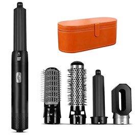 Sèche-cheveux 5 en 1, permet de lisser, sécher, boucler et bien plus.