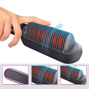 Brosse lissante pour cheveux avec 5 niveaux de chaleur entre 140 et 200ºc.