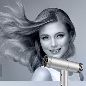 Sèche-cheveux avec une puissance de 1000w, 3 niveaux de température et 2 niveaux