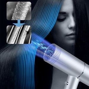 Sèche-cheveux avec une puissance de 1000w, 3 niveaux de température et 2 niveaux