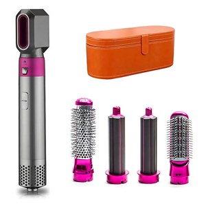 Sèche-cheveux 5 en 1, permet de lisser, sécher, boucler et bien plus.