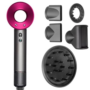 Sèche-cheveux ionique avec 5 embouts, 4 niveaux de température