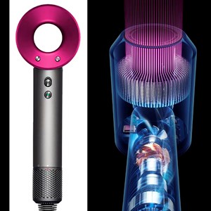 Sèche-cheveux ionique avec 4 niveaux de température.