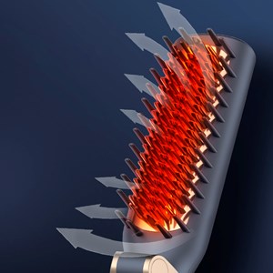 Peigne lissant pliable hy-108. 35w. Températures de 130 à 200 degrés.