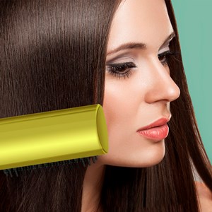 Peigne lissant pliable hy-108. 35w. Températures de 130 à 200 degrés.